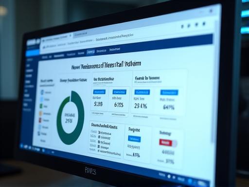 Painel de controle do sistema PMS exibindo ocupação e reservas.